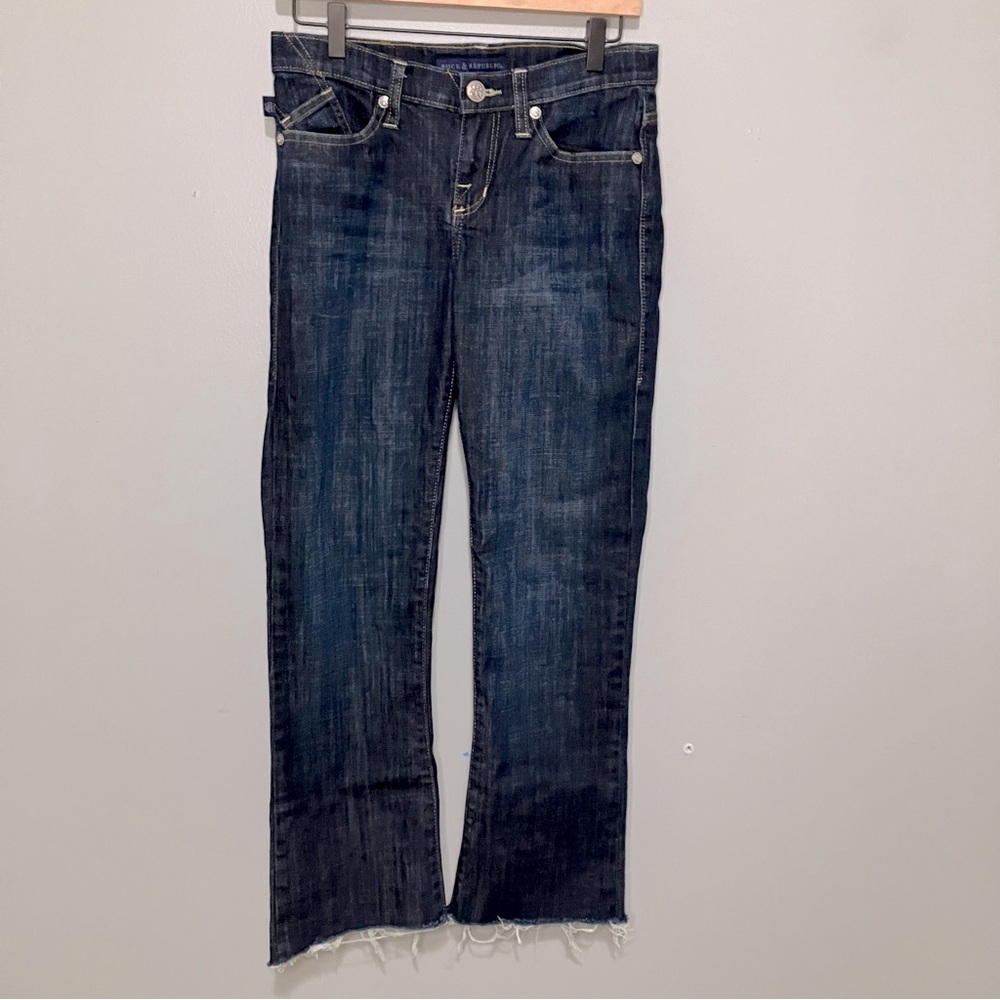 Rock & Republic Jeans Women Size 8 Kassandra Bootcut Frey Hem